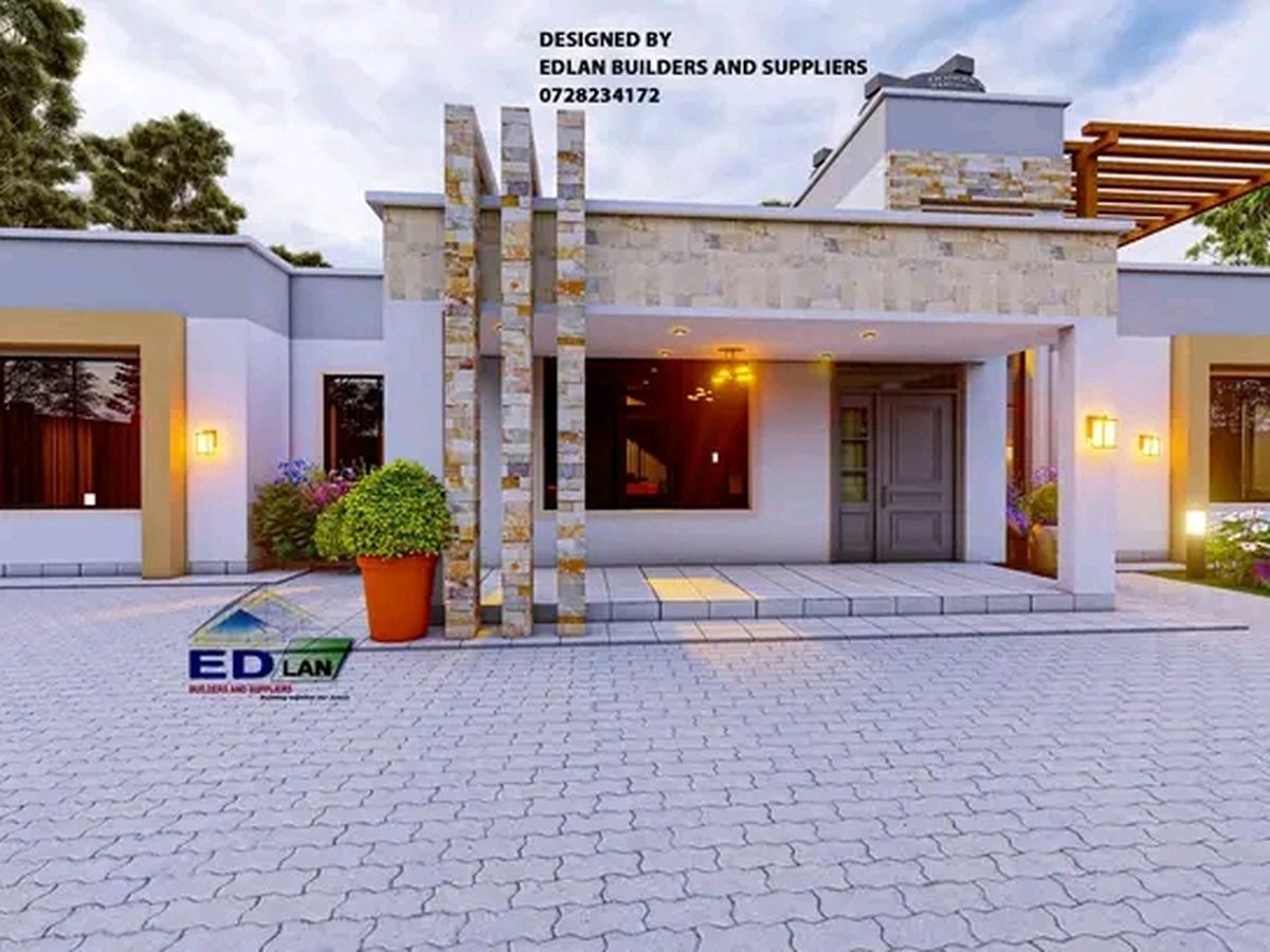 A modern bungalow home designed by Edlan Builders and Suppliers